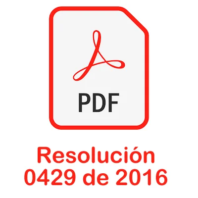 Resolución 0429 de 2016