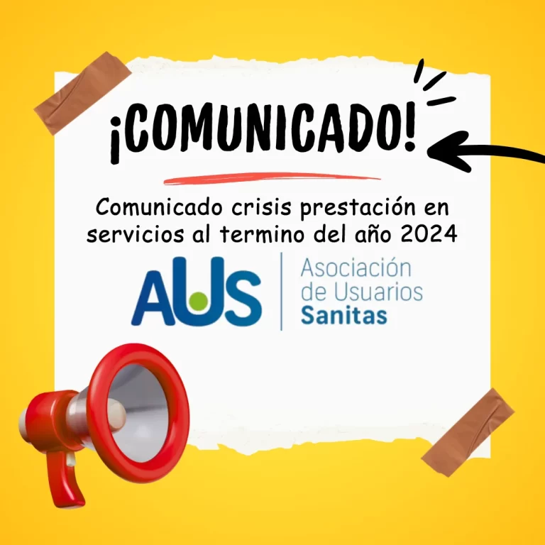 Comunicado crisis prestación en servicios al termino del año 2024