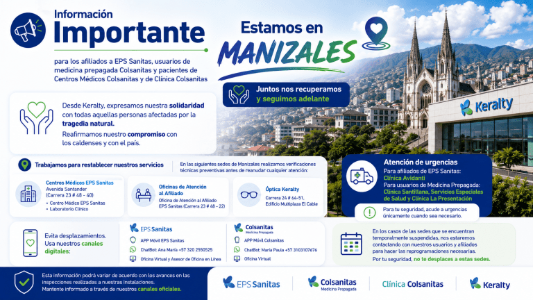 Manizales: Comunicado afiliados, usuarios y pacientes